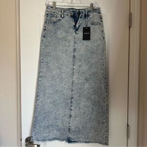 Denim Maxi Skirt - Size Small